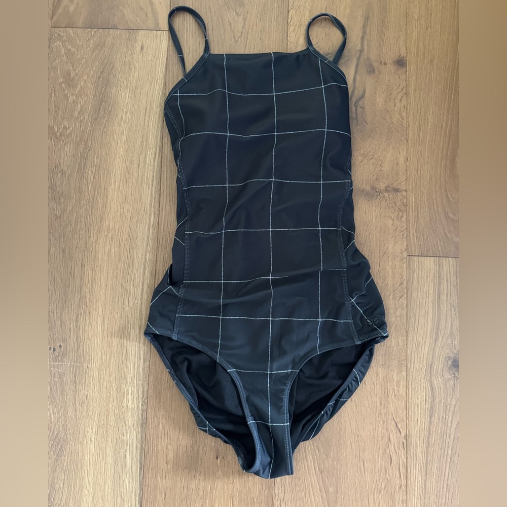 Albion Fit Weekender Black Windowpane One Piece Suit - Size Medium